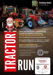 ⏰ The countdown is on.. we’re nearly into single digits! The Christmas Tractor Run returns on Friday 5th December. 🚜 The convoy will be leaving Flimwell shortly after 6pm. 👀 Public viewing in Flimwell: 5pm–6pm 💛❤️ Official bucket collectors from the three local PTAs will be out in two-tone yellow and red hi-vis jackets, so you won’t miss them! 🎄✨ Bring on the tractors! | Christmas Tractor Run TN5