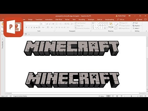 How to create Minecraft logo in Microsoft PowerPoint (Tutorial)