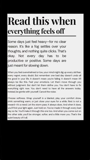 slow down and be gentle with yourself | Subscribe for more #motivation 😊👍