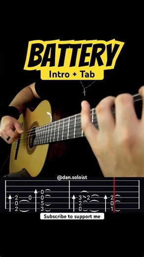 Battery • Metallica (Intro+Tab) #metallica #guitar #shorts