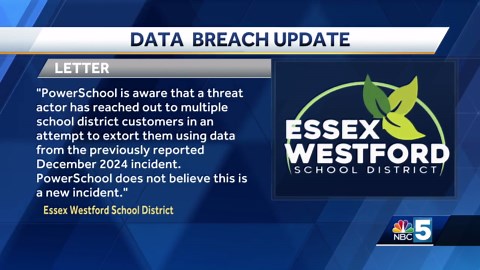 Essex Westford School District warns families of ongoing PowerSchool data threats