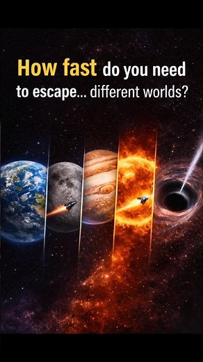 Scariest escape velocities in universe. Different worlds. #space #shorts