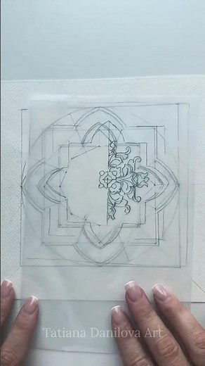 How to Draw an Alhambra Mosaic | Geometric Pattern #shorts