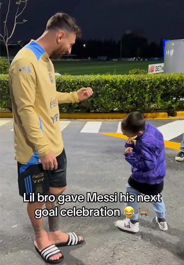 Messi new goal celebration inspired by kid — Lil bro gave Messi his move