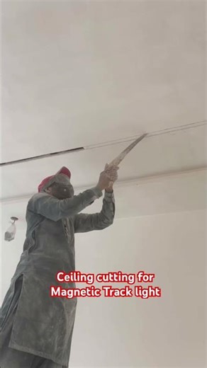 ceiling cutting for magnatic track light#youtubeshorts #shorts #tracklight
