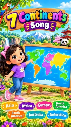 7 Continents Song for Kids | Learn Continents