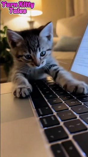 Kitten Attempts Typing… Creates Pure Chaos 😹⌨️