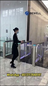 Bewell Fast-pass Anti-pinch Stainless Steel Swing Turnstile Gate Access Control#SwingTurnstileGate