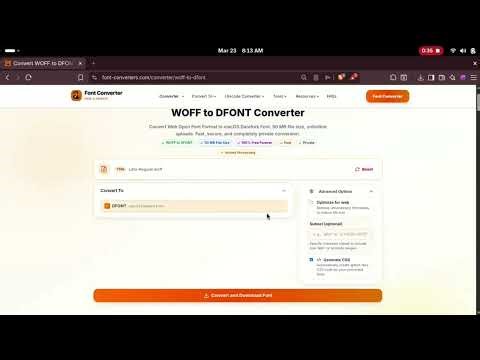How to Convert WOFF to DFONT Online | Free Font Converter