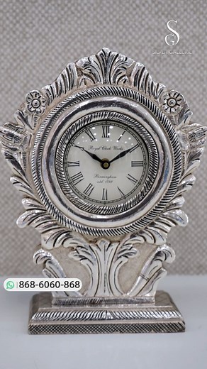 SILVER GALLERIE ™ on Instagram: "🕰️✨ Timeless Elegance in Every Tick – Silver Wood Crafts Table Clocks at Silver Gallerie ✨🕰️ Discover a stunning blend of tradition and functionality with our Silver Wood Crafts Table Clocks, crafted in premium teak wood and cladded in high-gauge 999 pure silver. A perfect fusion of utility and art, these timepieces are more than clocks – they’re heirloom-worthy statement pieces for your home or office. 🪵💫 Each clock is thoughtfully designed with hand-detaile
