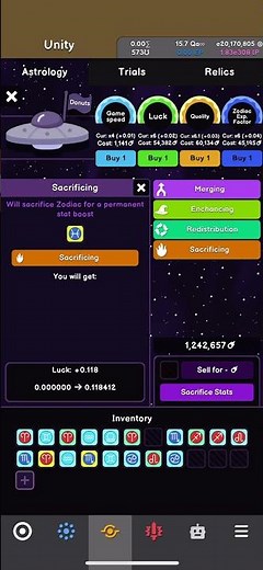 Sacrificing my first zodiac in idle revolution