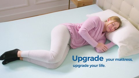 LINENSPA Memory Foam Mattress Topper - 3 Inch Gel Infused Memory Foam - Plush Feel - Cooling and Pressure Relieving - CertiPUR Certified - Dorm Room Essentials - Full Size