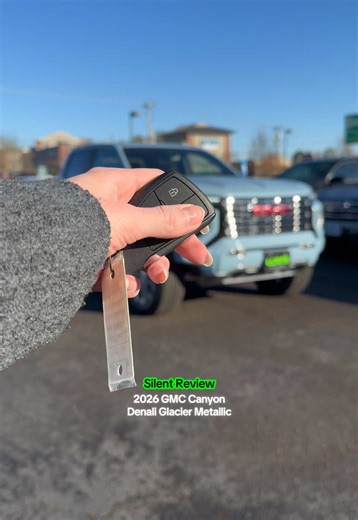 Would you drive the 2026 GMC Canyon in the color Glacier Metallic? 🥶 #silentreview #fypシ #gmccanyon #oregon #dealershiptiktok
