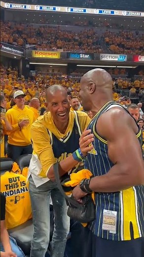 Terry Crews Arrives for Game 3 of NBA Finals in Jermaine O'Neal Jersey & Greets Reggie Miller 🤝