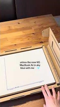 M5 MacBook Air unboxing (sky blue / 15 inch) 🫧💻🩵