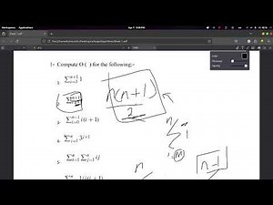 Time Complexity Using Sigma Notation (Algorithms)