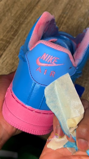 17K views · 261 reactions | Pink Blue Jeans Sneaker #ASMR  #Revealed #waitforit #fblifestyle #asmrcommunity #sneakerlover #sneaks | Richy Customs | Facebook