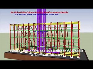 An Uni-Axially Column Footing Reinforcement Details