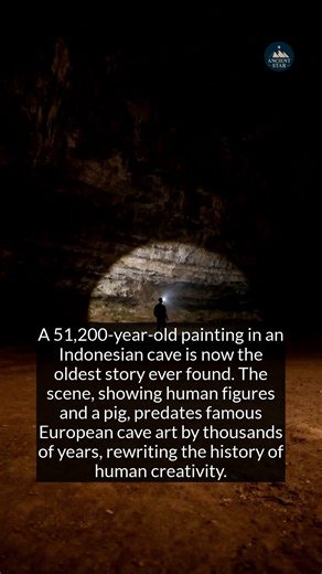622K views · 26K reactions | A 51,200 year old discovery in Indonesia just rewrote the entire history of art. | Ancient Star | Facebook