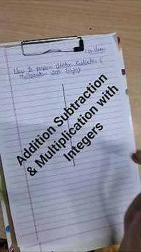 Solve Integers Easily | Addition Subtraction and Multiplication in integers #integers # MathShorts