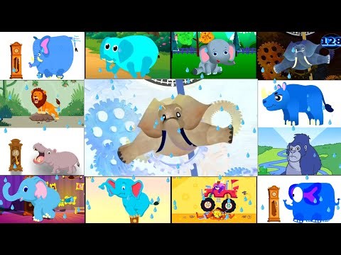 IT'S RAINING IN HICKORY DICKORY DOCK PARTY || 12 IN 1 CLOCK CRASHER PARTY || COLOR INVERSION EFFECTS