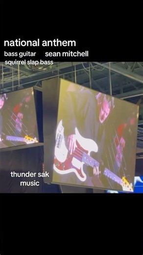 national anthem bass guitar. squirrel slap. thunder sak sean mitchell #nationalanthem #bassguitar