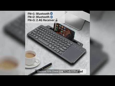 Wireless Keyboard Bluetooth Keyboard Mouse Card Slot Numeric Keypad for Android IOS Desktop Laptop P