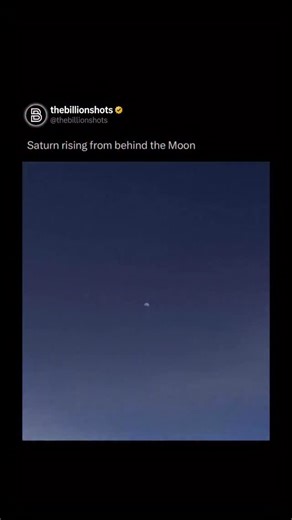 The Billion Shots™ on Instagram: "This SpaceEngine simulation depicts Saturn’s rings dramatically emerging from behind the Moon during a lunar occultation, a rare alignment where the Moon temporarily hides the planet from view."