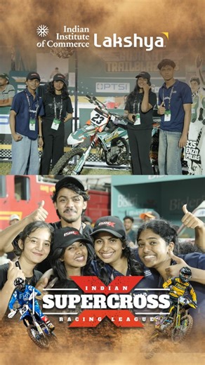 Indian Institute of Commerce - Lakshya on Instagram: "Calicut is ready to feel the roar. 🏁🔥 The Indian Supercross Racing League Finale is here, bringing pure adrenaline, fierce competition, and unforgettable moments to the track. Powered by IIC Lakshya - India’s No.1 Institute, this grand motorsport spectacle is where speed meets ambition and champions rise. As riders battle for glory, every jump, every turn, and every finish reflects excellence, passion, and victory. The wait is over. The rac