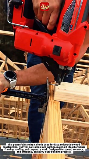 Insane Fast Framing Nailer! Watch This Nail Gun Drive Perfect Nails Into Wood