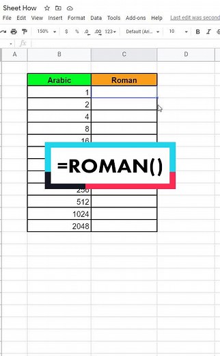 How to convert numbers to numerals #tutorial #spreadsheet #googlesheettutorials #sheets #googlesheets #googlesheetstips #googletricks #howto