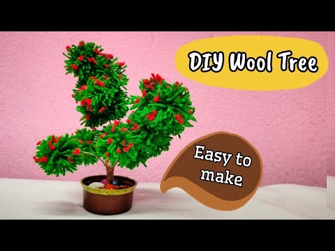 Handmade Wool Tree Craft 🌳 | Simple DIY Yarn | DIY Craft Idea