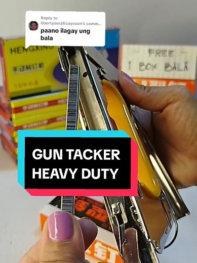 Replying to @libertyseraficayusonEasy to use lang madam ❤️ FREE 1 BOX STAPLES #tacker #diy #fyp #foryou #fypage