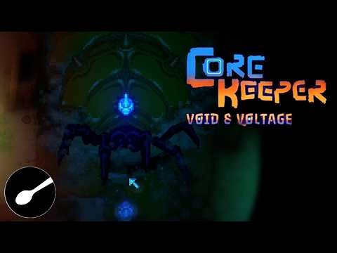 Fighting Ghorm in Core Keeper Void and Voltage