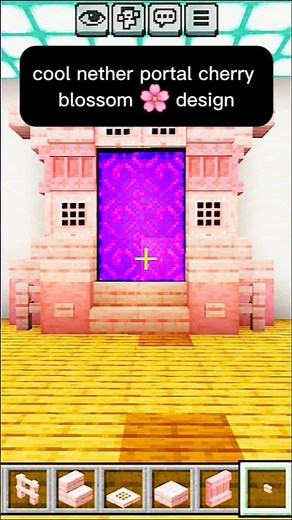I Built the Cutest Minecraft Nether Portal! 🌸#minecraftbuilds #netherportal #minecrafttutorial