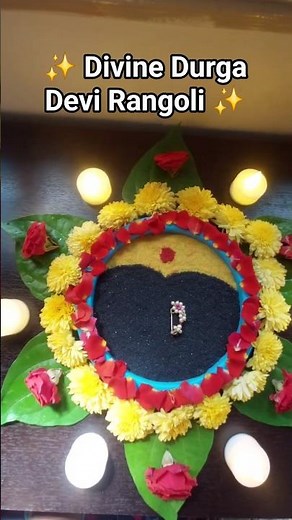 🌸 Durga Devi Rangoli | Easy & Beautiful Festive Decoration | Navratri & Dasara Special 2025