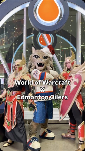 Epic collab - in the most unexpected places! Thanks to @warcraft and @mxtpagency for reaching out to us to bring Blood Elves to the @edmontonoilers game this past weekend. Thanks to @thehacksmith for the opportunity and of course my partner @sayakatcosplay for doing the soft parts for these costumes. The armor patterns are primarily by @cestlasara who I am indebted to because it made these so much easier to create. @beardlessprops designed and finished the resin gems, which look fantastic! Looki