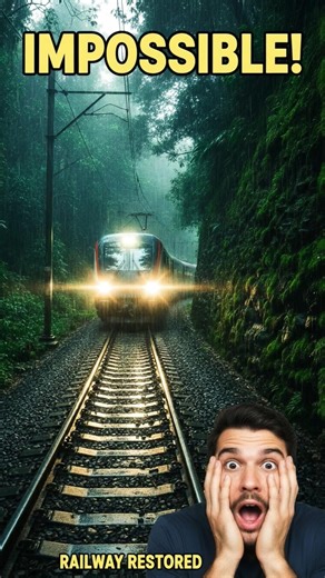 Abandoned Railway Comes Back to Life! 🚆🌧️ #shorts