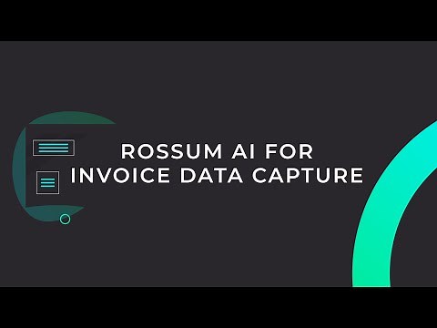 Rossum - Artificial intelligence for invoice data capture