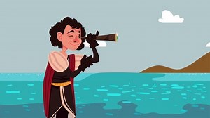 Christopher Columbus Telescope Animation 4k Video Stock Footage Video (100% Royalty-free) 1093463977 | Shutterstock