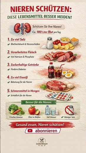 Protect your kidneys in everyday life – Avoid these 5 foods! ⚠️