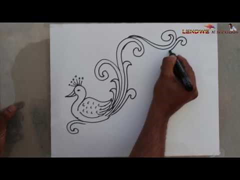 How To Draw FREE HAND DESIGN DRAWING