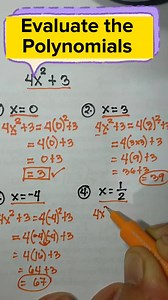 BASIC MATH REVIEW: EVALUATE THE POLYNOMIALS #MathReview #SimpleMath #Polynomials | Mathematics Tutorial