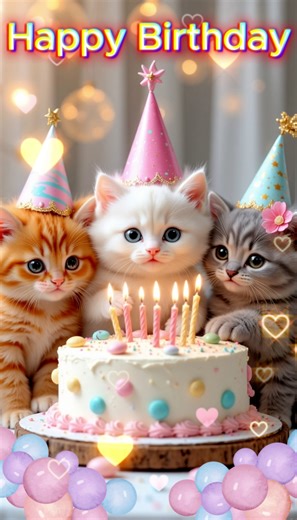 Get ready for the cutest birthday wish ever! 🧡 Our adorable kitties sings a purr-fectly sweet Happy Birthday song just for YOU! 🎤🐱 Whether you're turning 5 or 95, this fluffy feline is here to make your special day extra magical. ✨🎈 🧁 Featuring: 🎵 Original Happy Birthday song 😻 Sung by a cute animated kittens 🎁 Perfect for birthday wishes, reels, and surprises! 🎂 Use this video to: ✅ Send a unique birthday greeting ✅ Add fun to your birthday reels or stories ✅ Make someone smile with a 