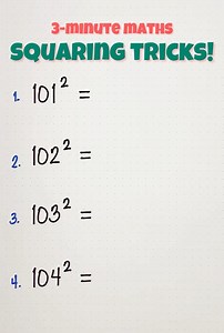 3-Minute Maths: Squaring Tricks [101-109] 📚❤️ | Prof D