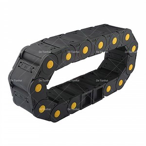 [Hot Item] Black Plastic Cable Carrier Drag Chain Reinforced Nylon Cable Chain Flexible Plastic Cable Hose Carrier Chain for CNC with CE