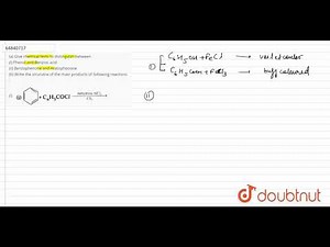 (a) Give chemical tests to distinguish between (i) Phenol and Benzoic acid