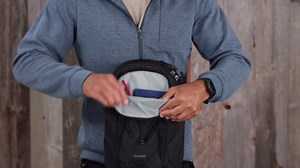 Osprey Quasar Shoulder Sling Bag - Everyday Crossbody Backpack with Laptop Sleeve, Bottle Pocket, & Phone Pocket, Phantom Grey Heather