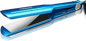 Nano Titanium 1.7" Wide Flat Iron for All Hair - Straightener with 5 Temps and Dual Voltage