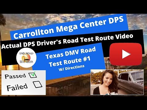 *ACTUAL TEST ROUTE* Carrollton DPS Mega Center DMV - TX Behind The Wheel Driver's License Course -